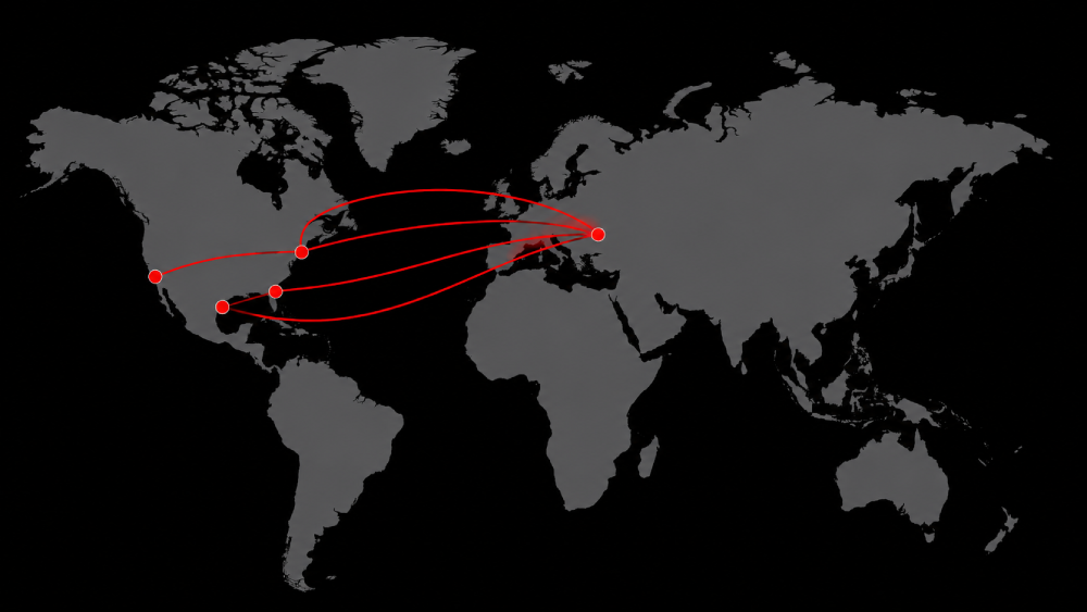 International delivery map