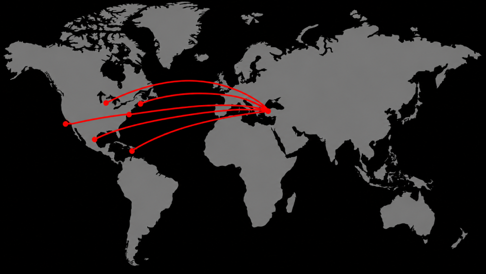 Global delivery map